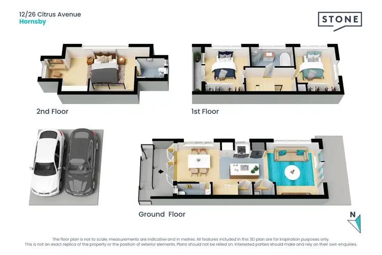 Floorplan of Homely townhouse listing, 12/26 Citrus Avenue, Hornsby NSW 2077