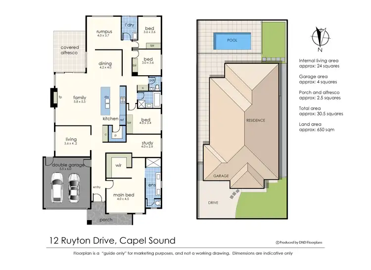 Floorplan of Homely house listing, 12 Ruyton Drive, Capel Sound VIC 3940