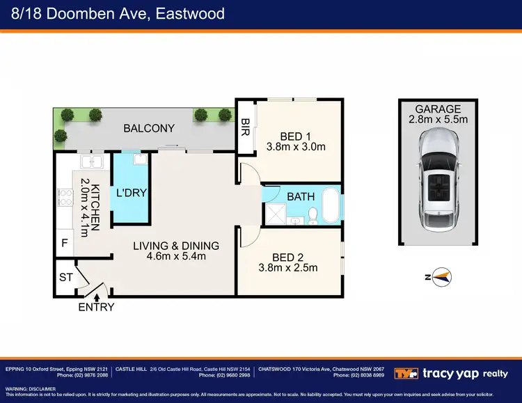 Floorplan of Homely apartment listing, 8/18-20 Doomben Avenue, Eastwood NSW 2122