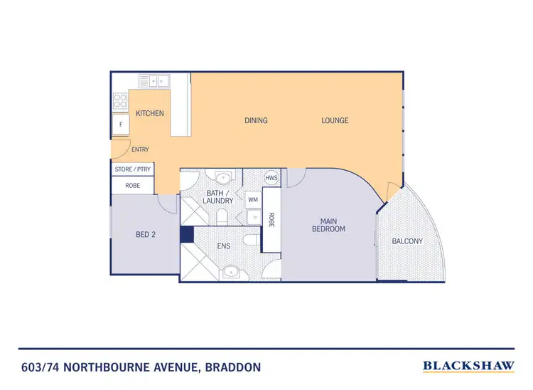 Floorplan of Homely apartment listing, 603/74 Northbourne Avenue, Braddon ACT 2612