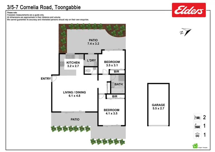 Floorplan of Homely unit listing, 3/5-7 Cornelia Road, Toongabbie NSW 2146