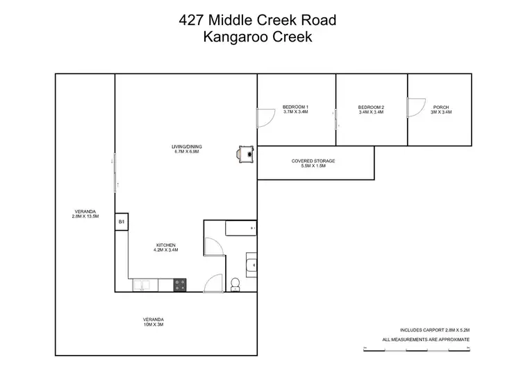 Floorplan of Homely rural property listing, 427 Middle Creek Road, Kangaroo Creek NSW 2460