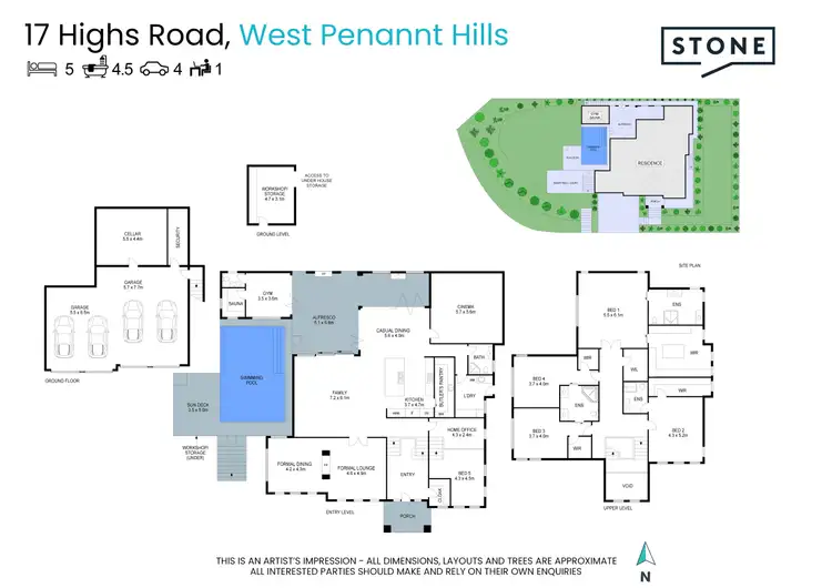 Floorplan of Homely house listing, 17 Highs Road, West Pennant Hills NSW 2125