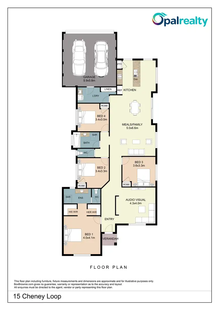 Floorplan of Homely house listing, 15 Cheney Loop, Secret Harbour WA 6173