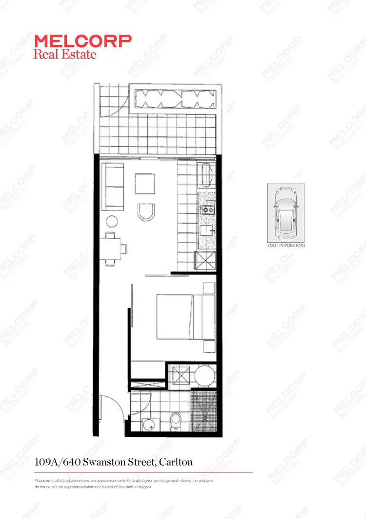 Floorplan of Homely apartment listing, 109A/640 Swanston Street, Carlton VIC 3053