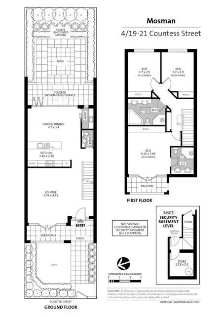 Floorplan of Homely townhouse listing, 4/19-21 Countess Street, Mosman NSW 2088