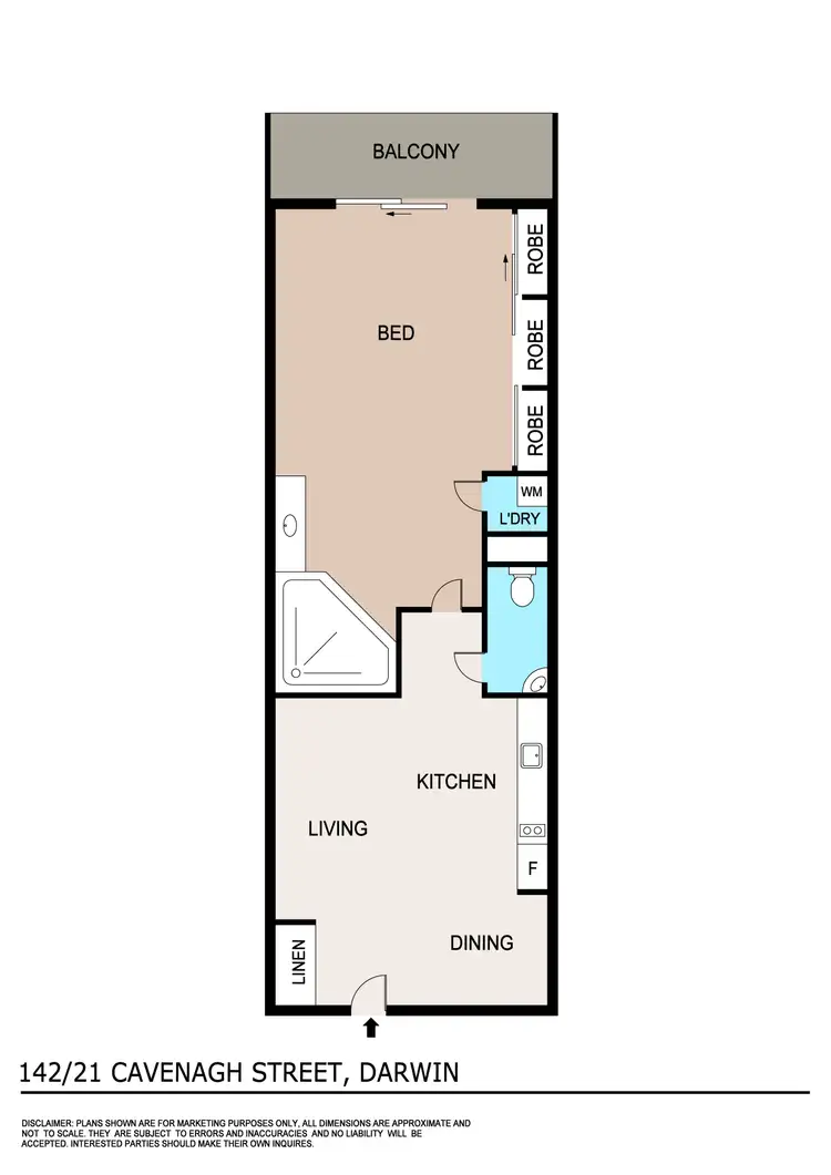 Floorplan of Homely unit listing, 142/21-23 Cavenagh Street, Darwin City NT 800