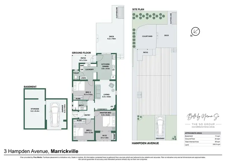 Floorplan of Homely house listing, 3 Hampden Avenue, Marrickville NSW 2204