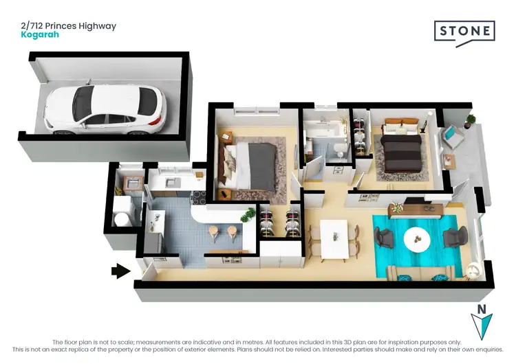 Floorplan of Homely unit listing, 2/712 Princes Highway, Kogarah NSW 2217