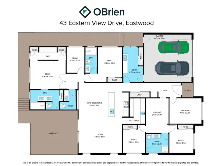 Floorplan of Homely house listing, 43 Eastern View Drive, Eastwood VIC 3875