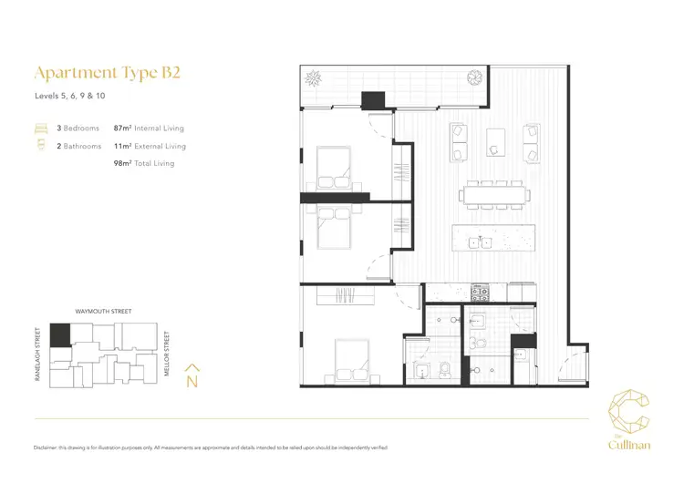 Floorplan of Homely apartment listing, 302/181 Waymouth Street, Adelaide SA 5000
