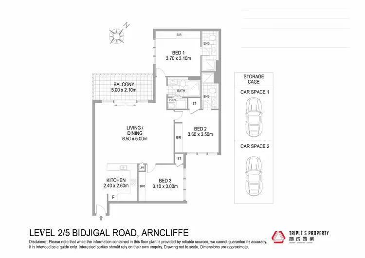 Floorplan of Homely apartment listing, Level 2/5 Bidjigal Road, Arncliffe NSW 2205