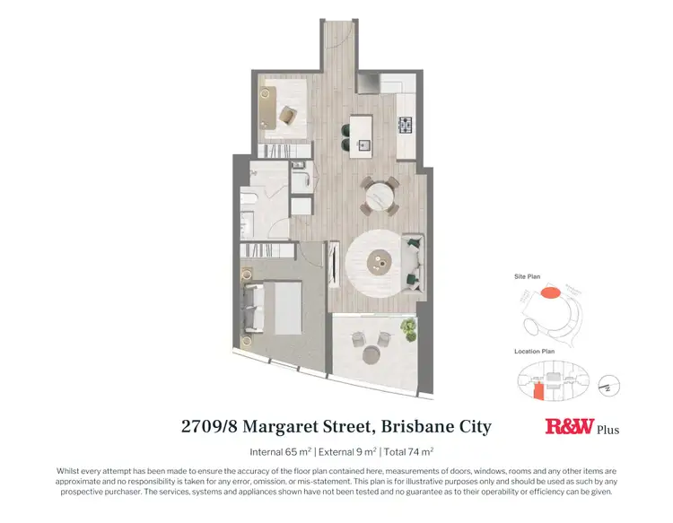Floorplan of Homely apartment listing, 2709/8 Margaret Street, Brisbane City QLD 4000