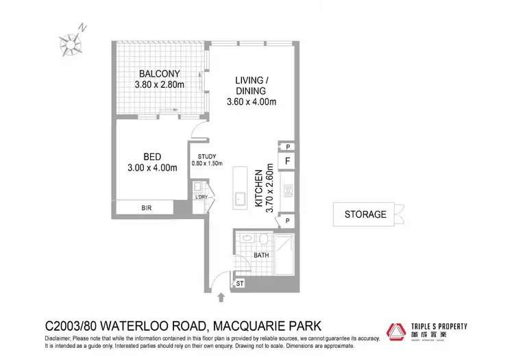 Floorplan of Homely apartment listing, 2003C/80 Waterloo Road, Macquarie Park NSW 2113