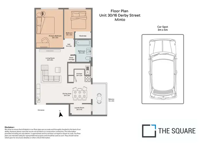 Floorplan of Homely apartment listing, 30/16 Derby Street, Minto NSW 2566