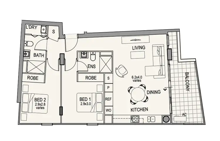 Floorplan of Homely apartment listing, 29/2 Torrens Street, Braddon ACT 2612