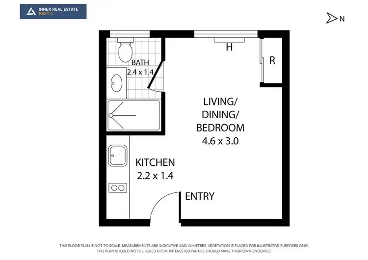 Floorplan of Homely studio listing, 37/25 Redan Street, St Kilda VIC 3182