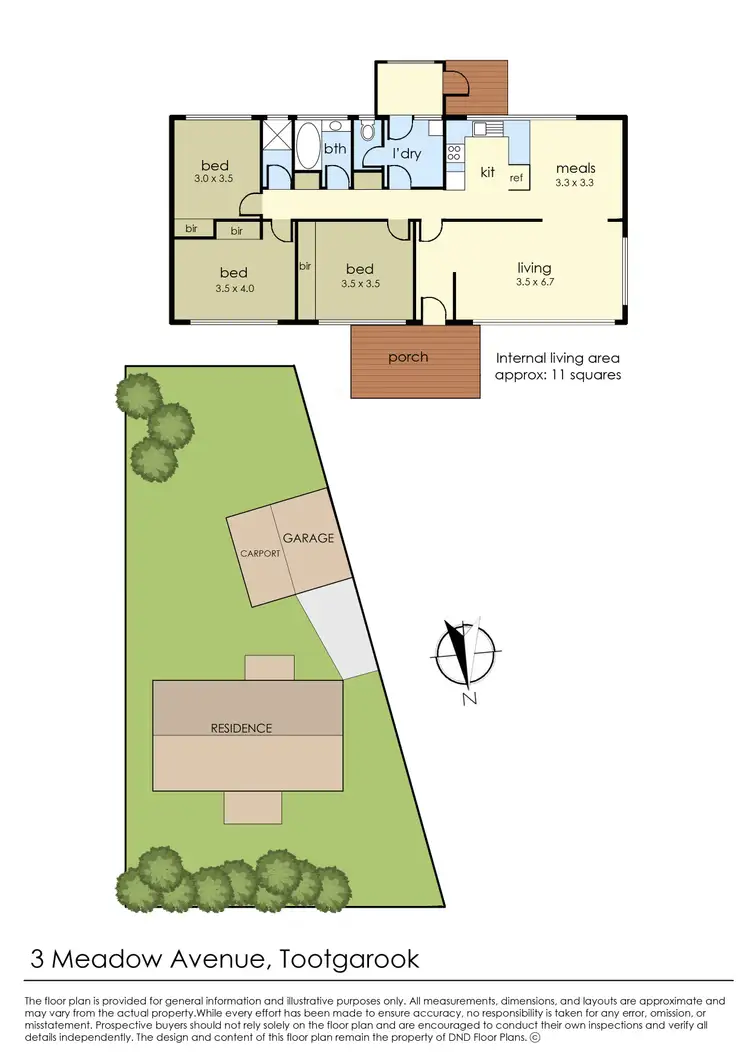 Floorplan of Homely house listing, 3 Meadow Avenue, Tootgarook VIC 3941