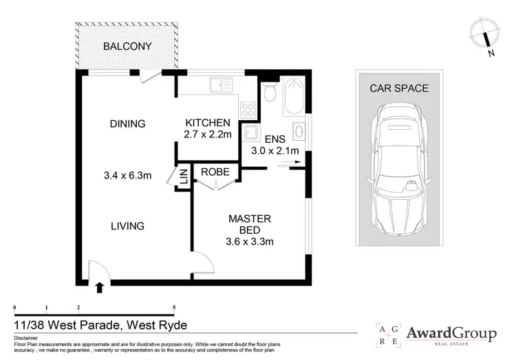 Floorplan of Homely unit listing, 11/38 West Parade, West Ryde NSW 2114