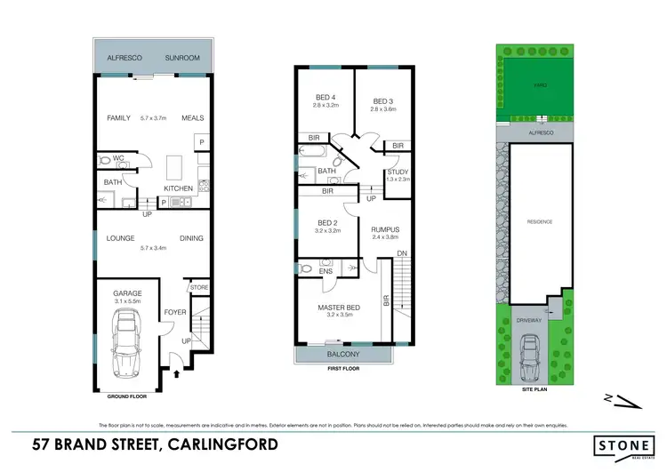 Floorplan of Homely semi-detached listing, 57 Brand Street, Carlingford NSW 2118