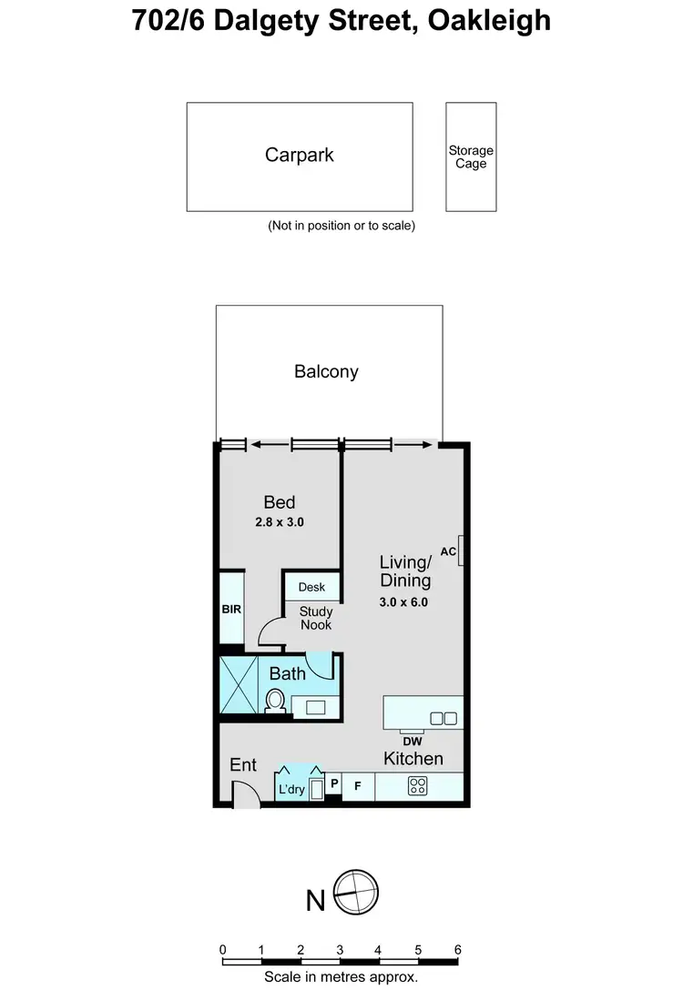 Floorplan of Homely apartment listing, 702/6 Dalgety Street, Oakleigh VIC 3166