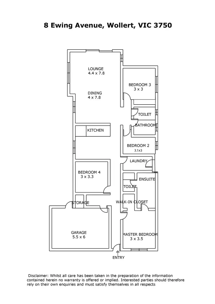 Floorplan of Homely house listing, 8 Ewing Avenue, Wollert VIC 3750