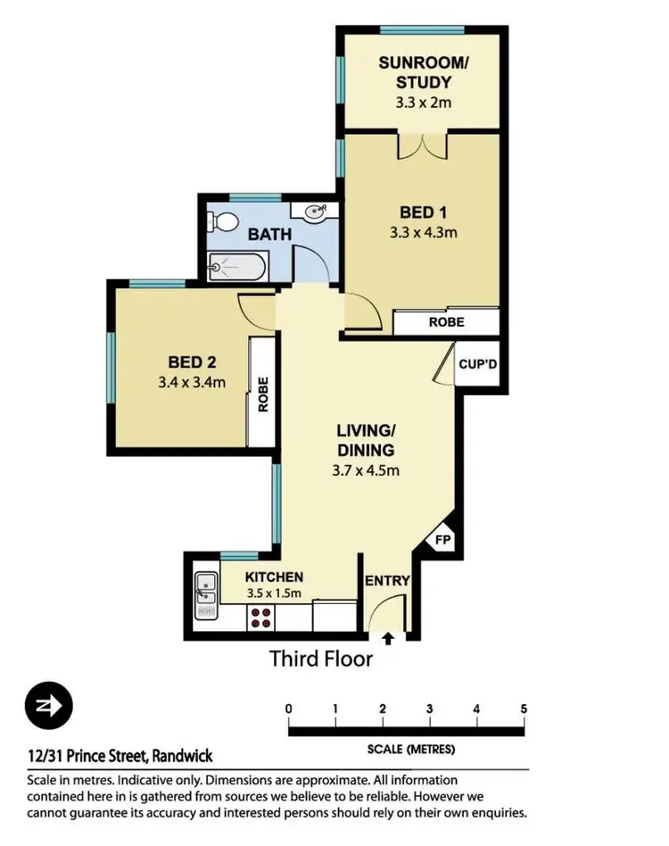 Floorplan of Homely apartment listing, 12/31 Prince Street, Randwick NSW 2031