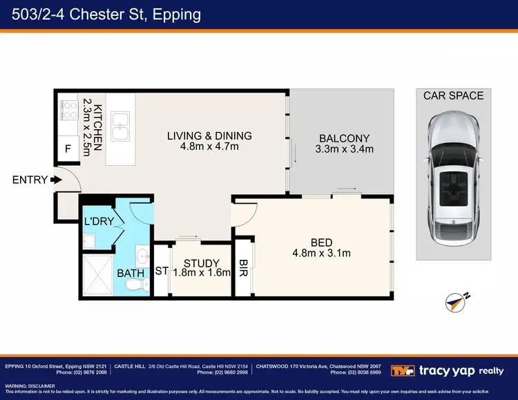 Floorplan of Homely apartment listing, 503/2-4 Chester Street, Epping NSW 2121