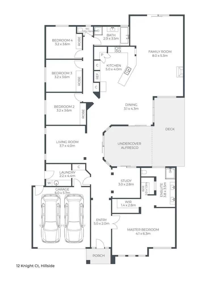 Floorplan of Homely house listing, 12 Knight Court, Hillside VIC 3037
