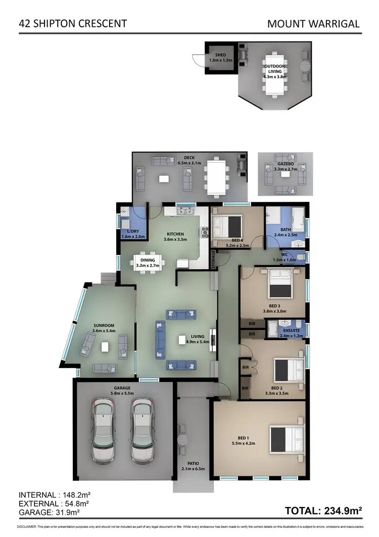 Floorplan of Homely house listing, 42 Shipton Crescent, Mount Warrigal NSW 2528