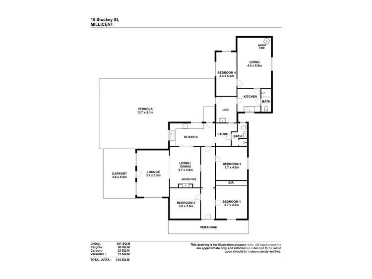 Floorplan of Homely house listing, 15 Stuckey Street, Millicent SA 5280