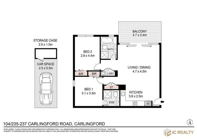 Floorplan of Homely apartment listing, 104/235-237 Carlingford Road, Carlingford NSW 2118