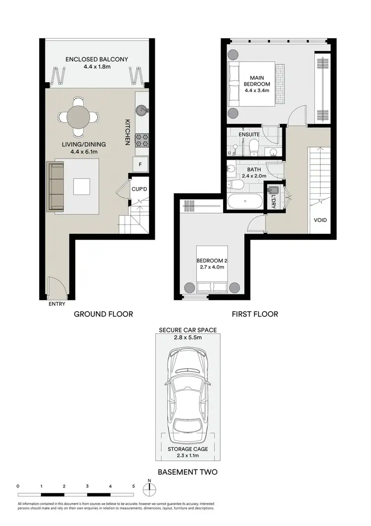 Floorplan of Homely apartment listing, 306/34 Oxley Street, St Leonards NSW 2065