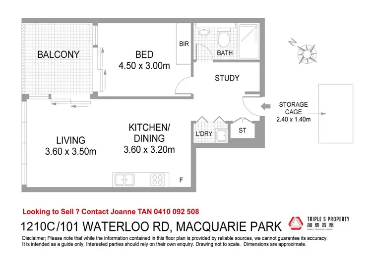 Floorplan of Homely apartment listing, 1210C/101 Waterloo Road, Macquarie Park NSW 2113