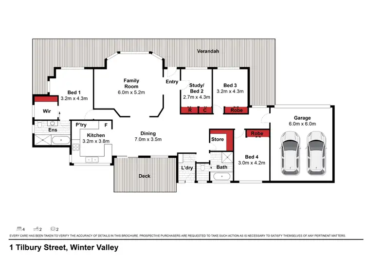 Floorplan of Homely house listing, 1 Tilbury Street, Winter Valley VIC 3358