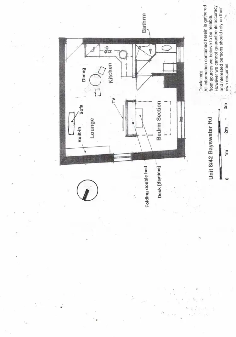 Floorplan of Homely studio listing, 8/42 Bayswater Road, Potts Point NSW 2011