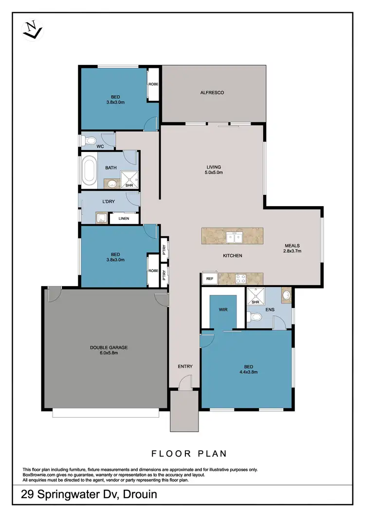 Floorplan of Homely house listing, 29 Springwater Drive, Drouin VIC 3818