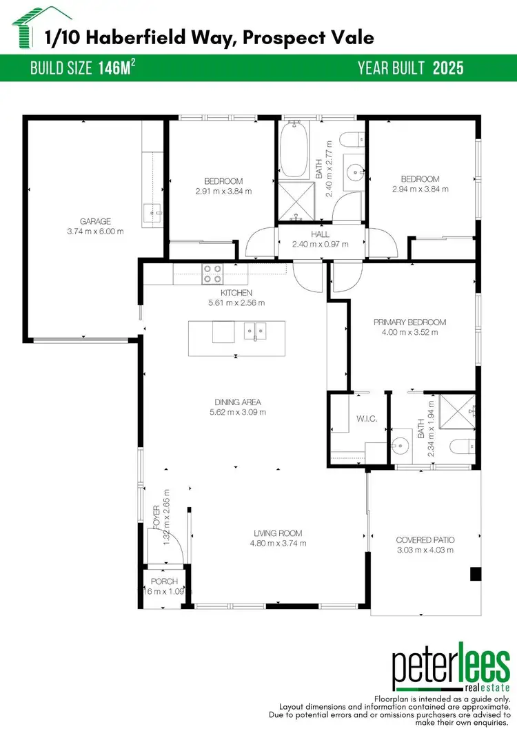Floorplan of Homely unit listing, 1/10 Haberfield Way, Prospect Vale TAS 7250