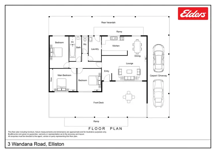 Floorplan of Homely house listing, 3 Wandana Road, Elliston SA 5670