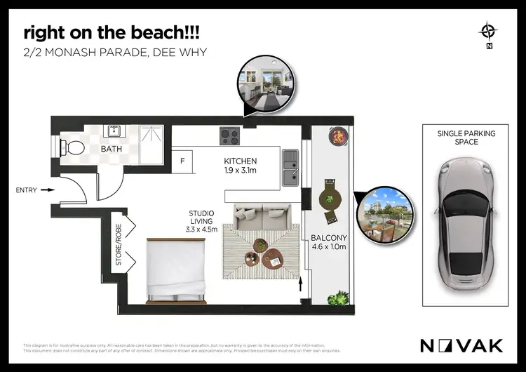 Floorplan of Homely apartment listing, 2/2 Monash Parade, Dee Why NSW 2099