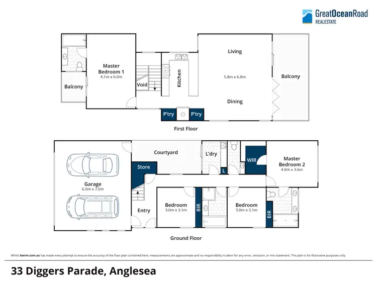 Floorplan of Homely townhouse listing, 33 Diggers Parade, Anglesea VIC 3230
