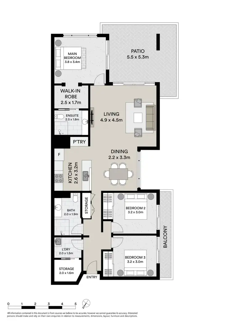 Floorplan of Homely unit listing, 1202/122-148 Walker Street, Townsville City QLD 4810