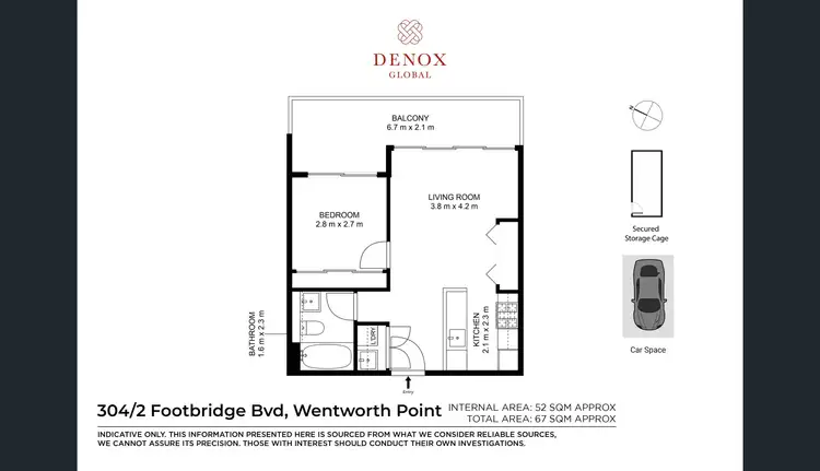 Floorplan of Homely apartment listing, 304/2 Footbridge Boulevard, Wentworth Point NSW 2127