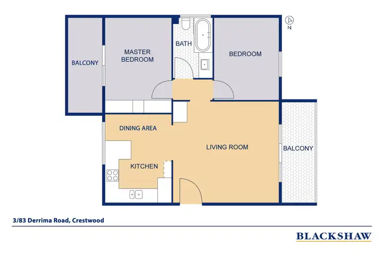 Floorplan of Homely unit listing, 3/83 Derrima Road, Queanbeyan NSW 2620