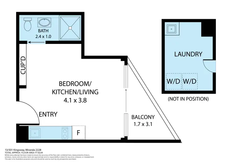 Floorplan of Homely unit listing, 13/501 Kingsway, Miranda NSW 2228