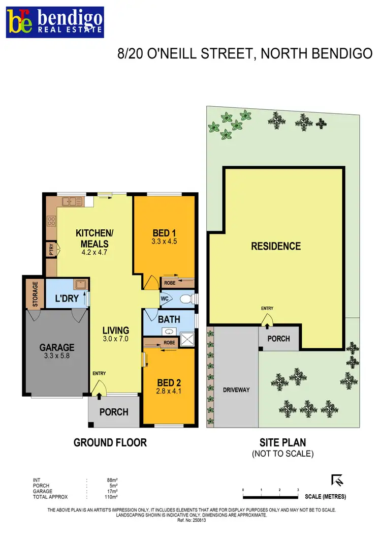 Floorplan of Homely unit listing, 8/20 O'Neill Street, North Bendigo VIC 3550