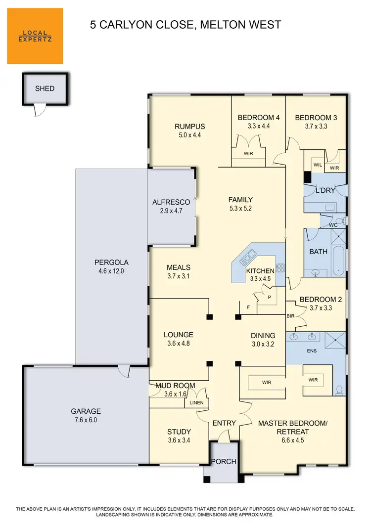 Floorplan of Homely house listing, 5 Carlyon Close, Melton West VIC 3337