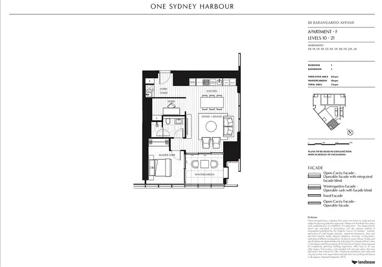 Floorplan of Homely apartment listing, 16F/88 Barangaroo Avenue, Barangaroo NSW 2000