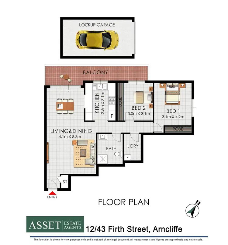 Floorplan of Homely apartment listing, 12/43 Firth Street, Arncliffe NSW 2205