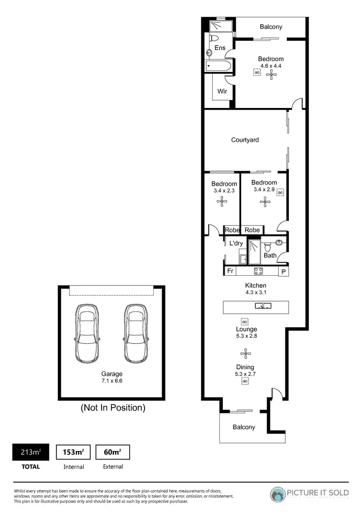 Floorplan of Homely townhouse listing, 1/6-8 Hurtle Parade, Mawson Lakes SA 5095